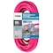 Prime Cable And Wire SJTW Extension Cord, 12 AWG, Outdoor, 12/3, 1 Outlets, 5-15R, High Visibility Pink, Nylon/Rubber NS513830 - alternate 1